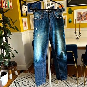 Scotch & Soda distressed jeans. Maison Scotch Amsterdam Blauw